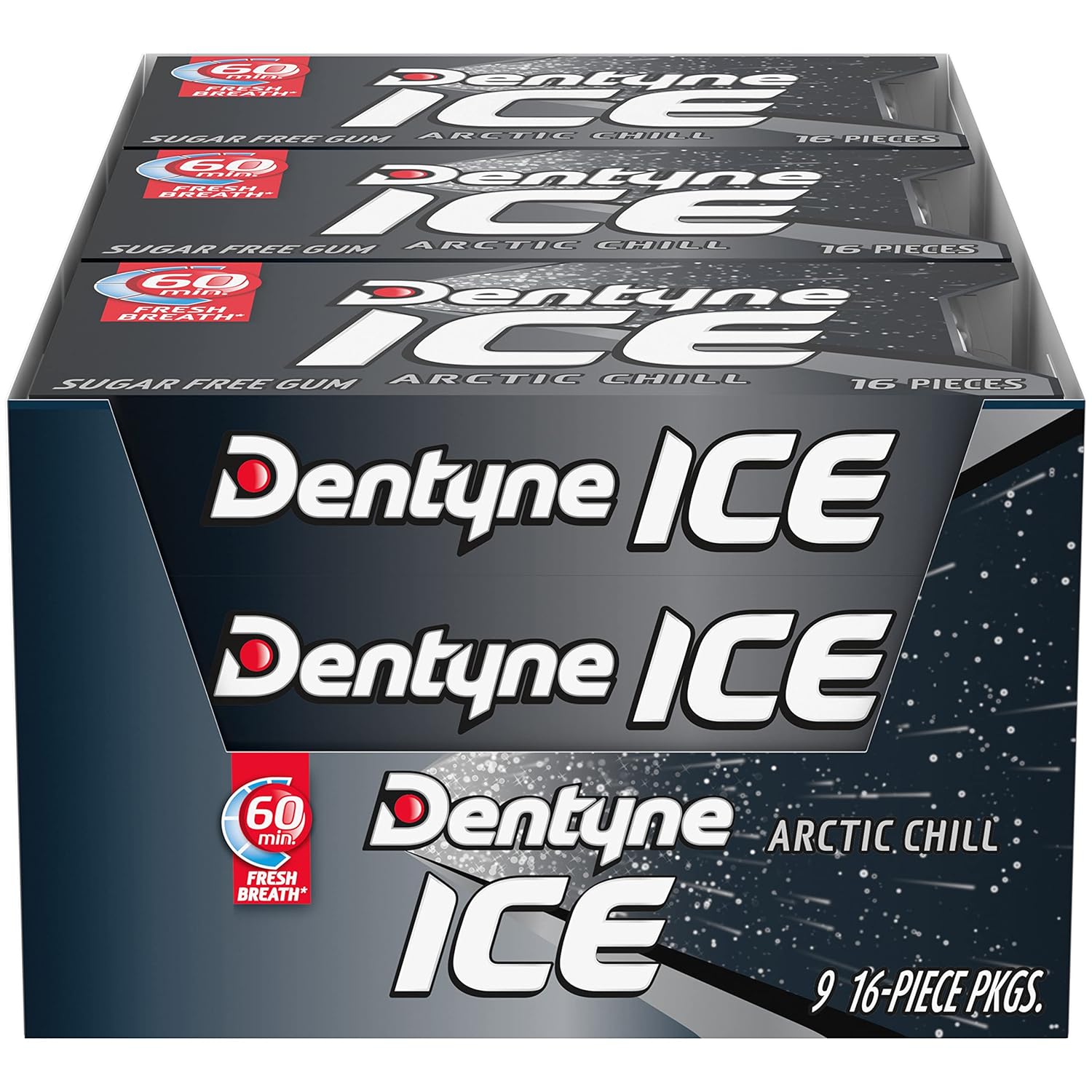 12-1.jpg Dentyne Ice Arctic Chill Sugar Free Gum, 16 Count (Pack of 9) - Image 1