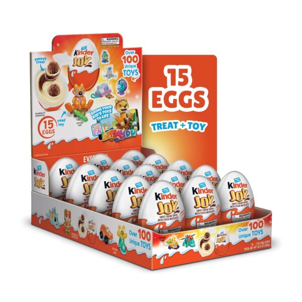 Kinder Joy Eggs, Bulk 15 Eggs, Treat Plus Toy